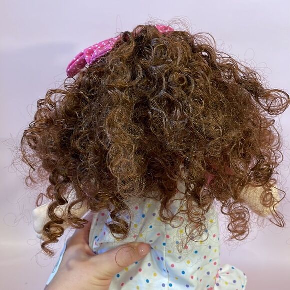 Lil Girl With a Curl Doll NWT Mother Goose Collectables Dolly in Dress 15” long - Picture 7 of 10